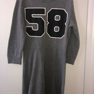 H&M grey dress with 58 inscription